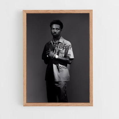 ap-roddy ricch-9 cadre Bois clair