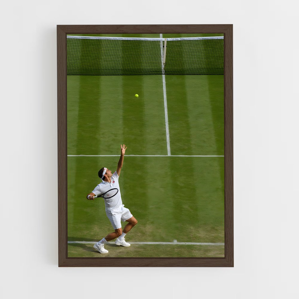 ap-roger federer-4 cadre Bois foncé