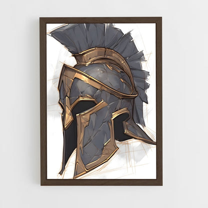 ap-roman helmet-4 cadre Bois foncé