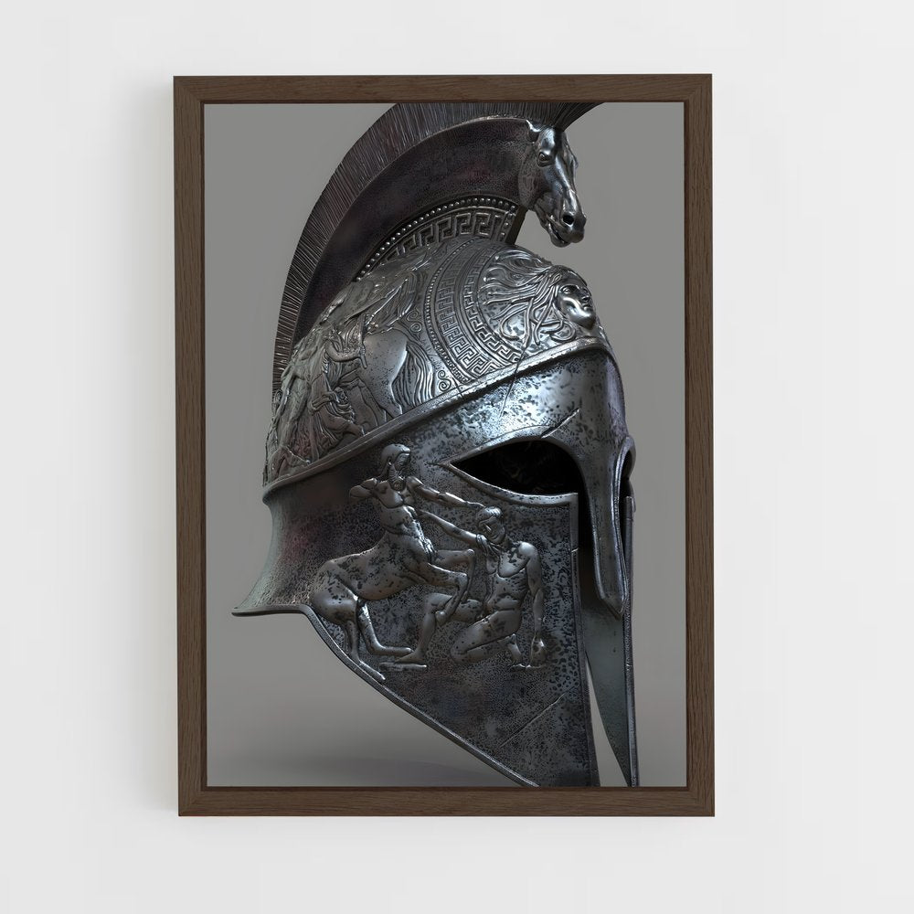 ap-roman helmet-6 cadre Bois foncé