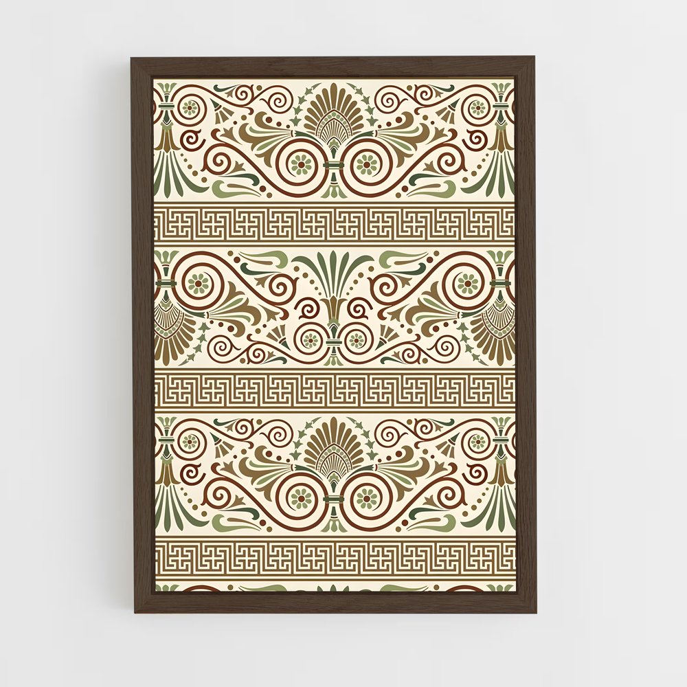 ap-roman patterns-6 cadre Bois foncé