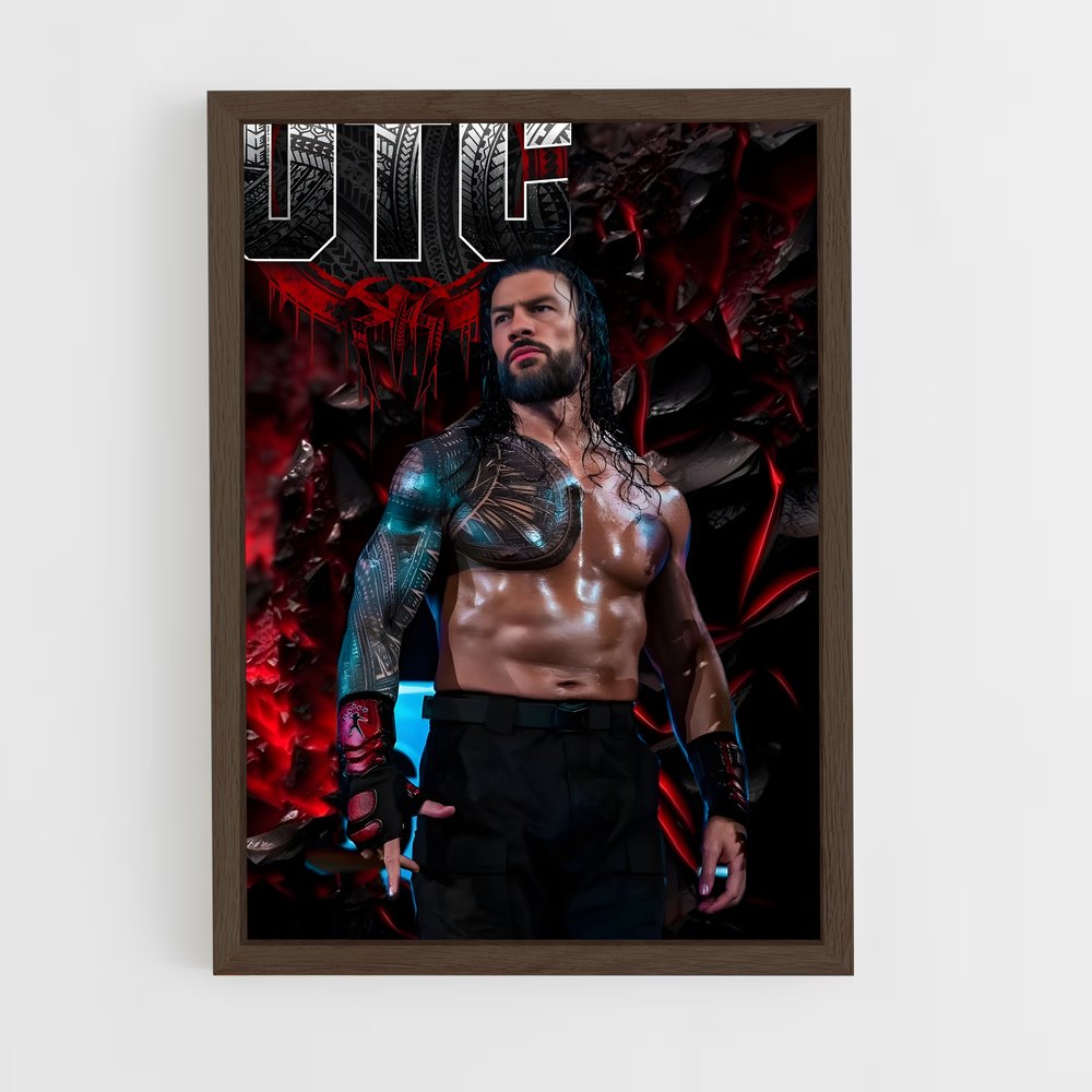 ap-roman reigns-11 cadre Bois foncé