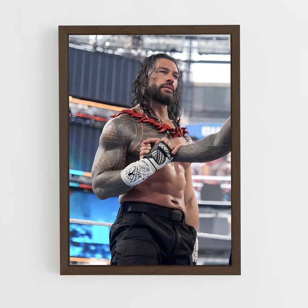 ap-roman reigns-5 cadre Bois foncé