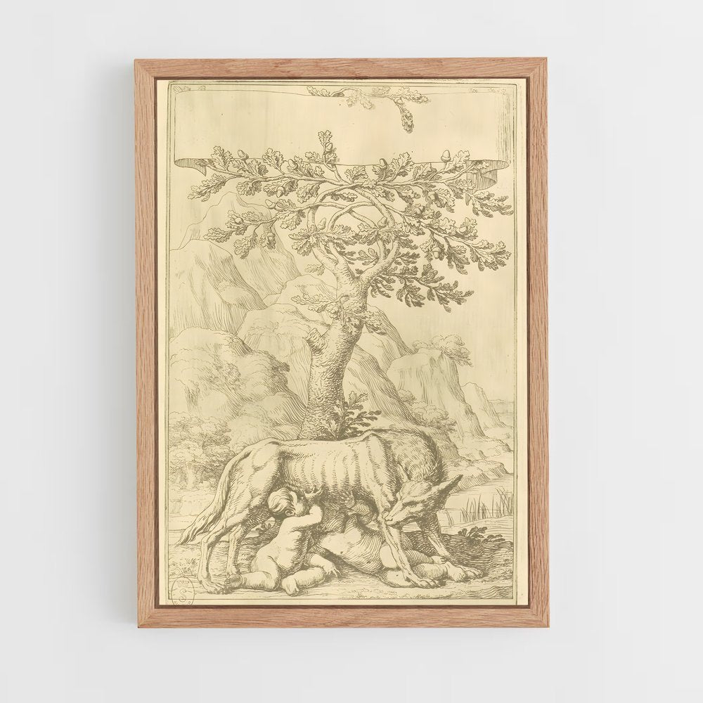 ap-romulus and remus-3 cadre Bois clair