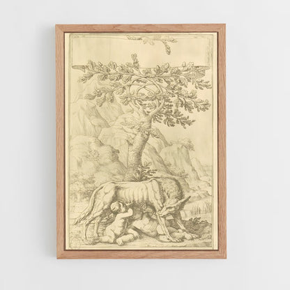 ap-romulus and remus-3 cadre Bois clair