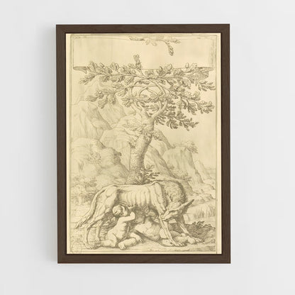 ap-romulus and remus-3 cadre Bois foncé