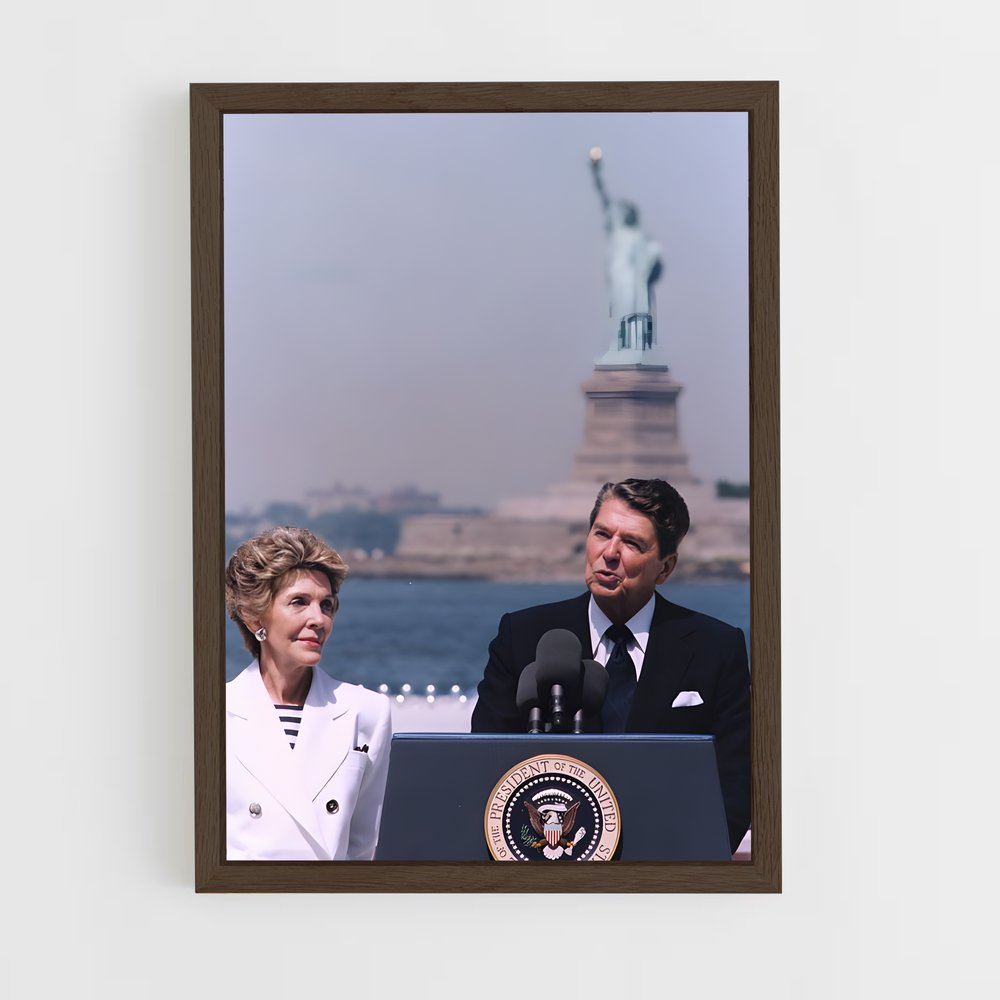 ap-ronald reagan-6 cadre Bois foncé