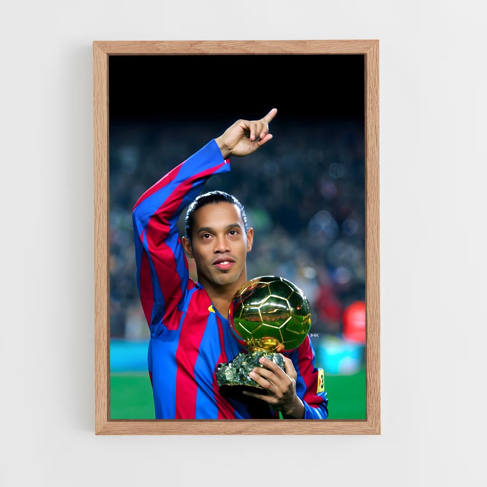 ap-ronaldinho-3 cadre Bois clair