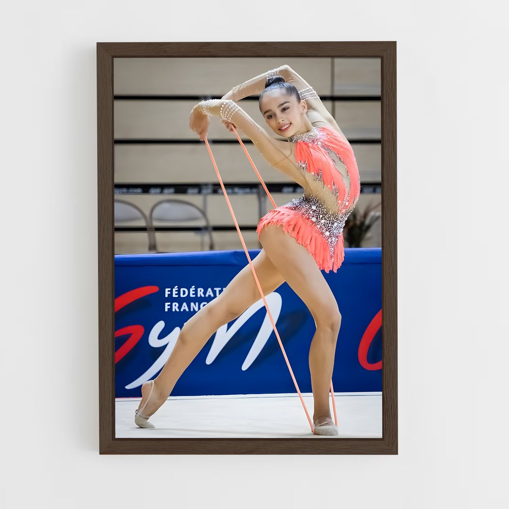 ap-rope rhythmic gymnastics-3 cadre Bois foncé