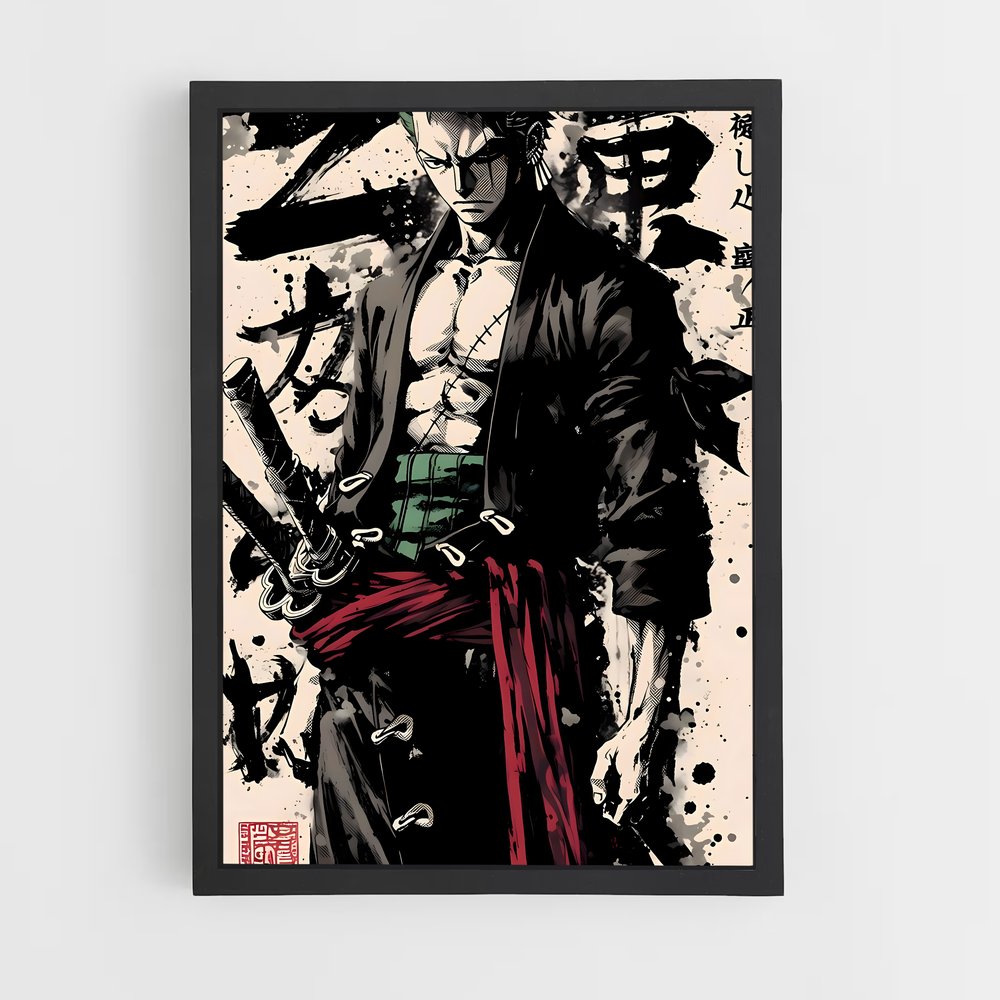 ap-roronoa zoro-10 cadre Noir