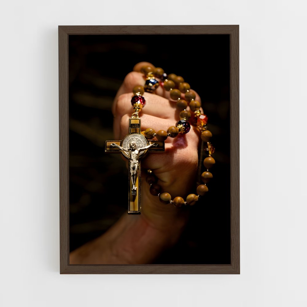 ap-rosary-5 cadre Bois foncé