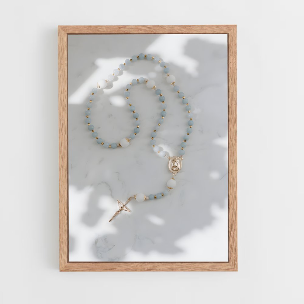 ap-rosary-7 cadre Bois clair