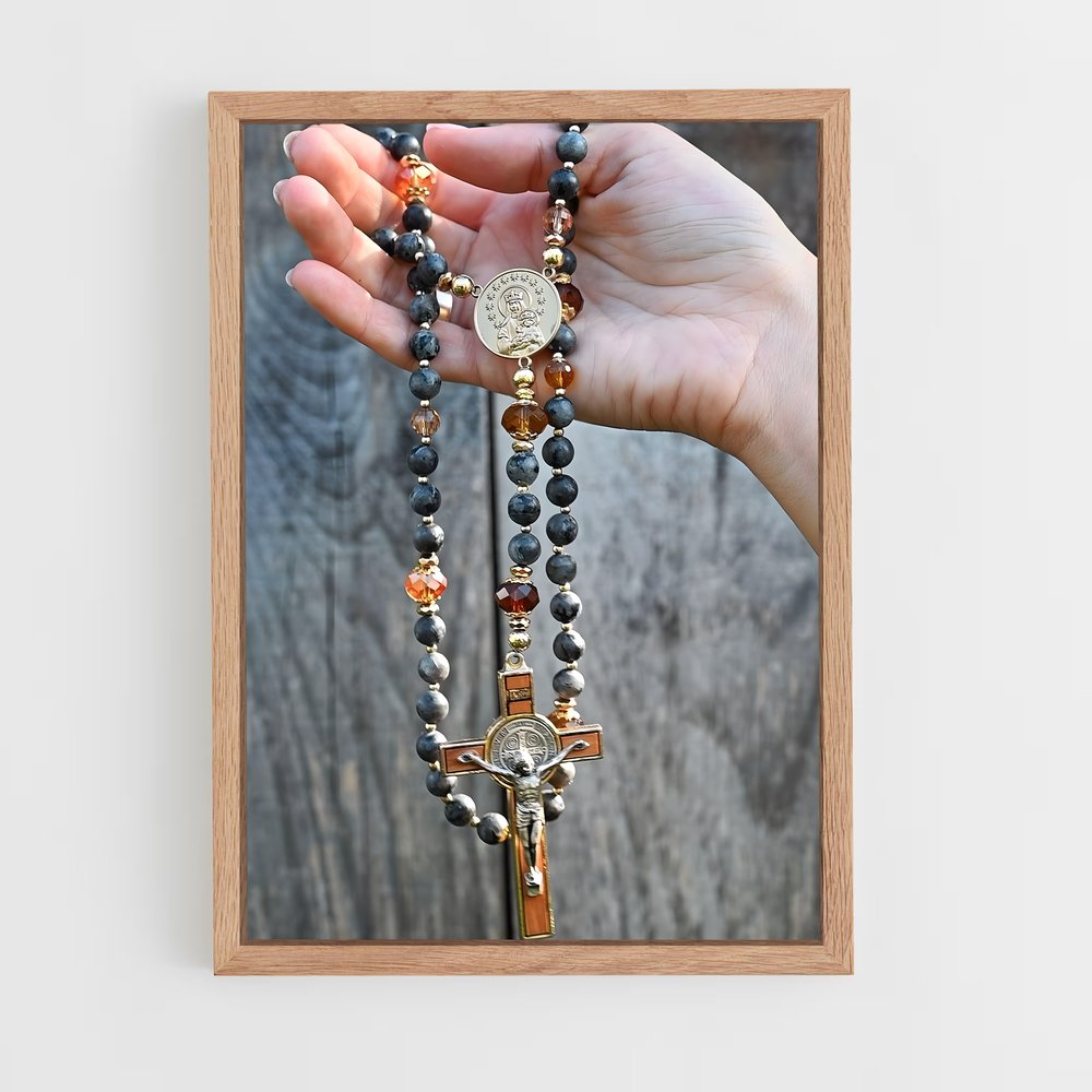ap-rosary-8 cadre Bois clair
