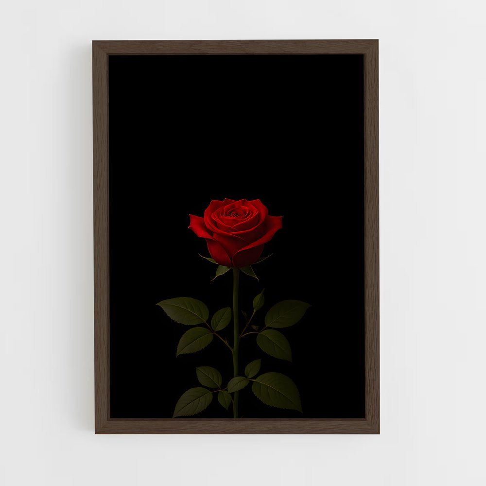 ap-rose-20 cadre Bois foncé