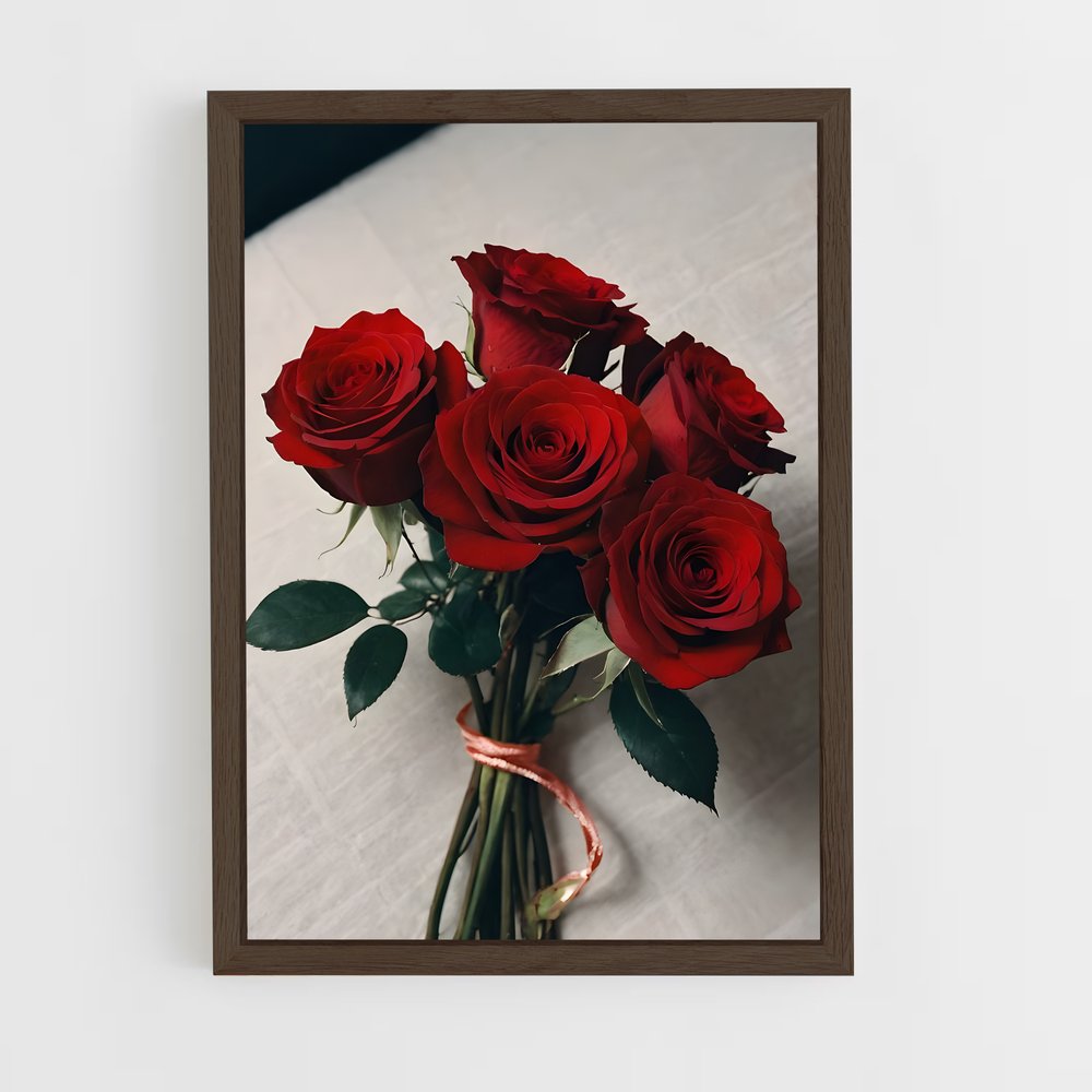 ap-rose-24 cadre Bois foncé