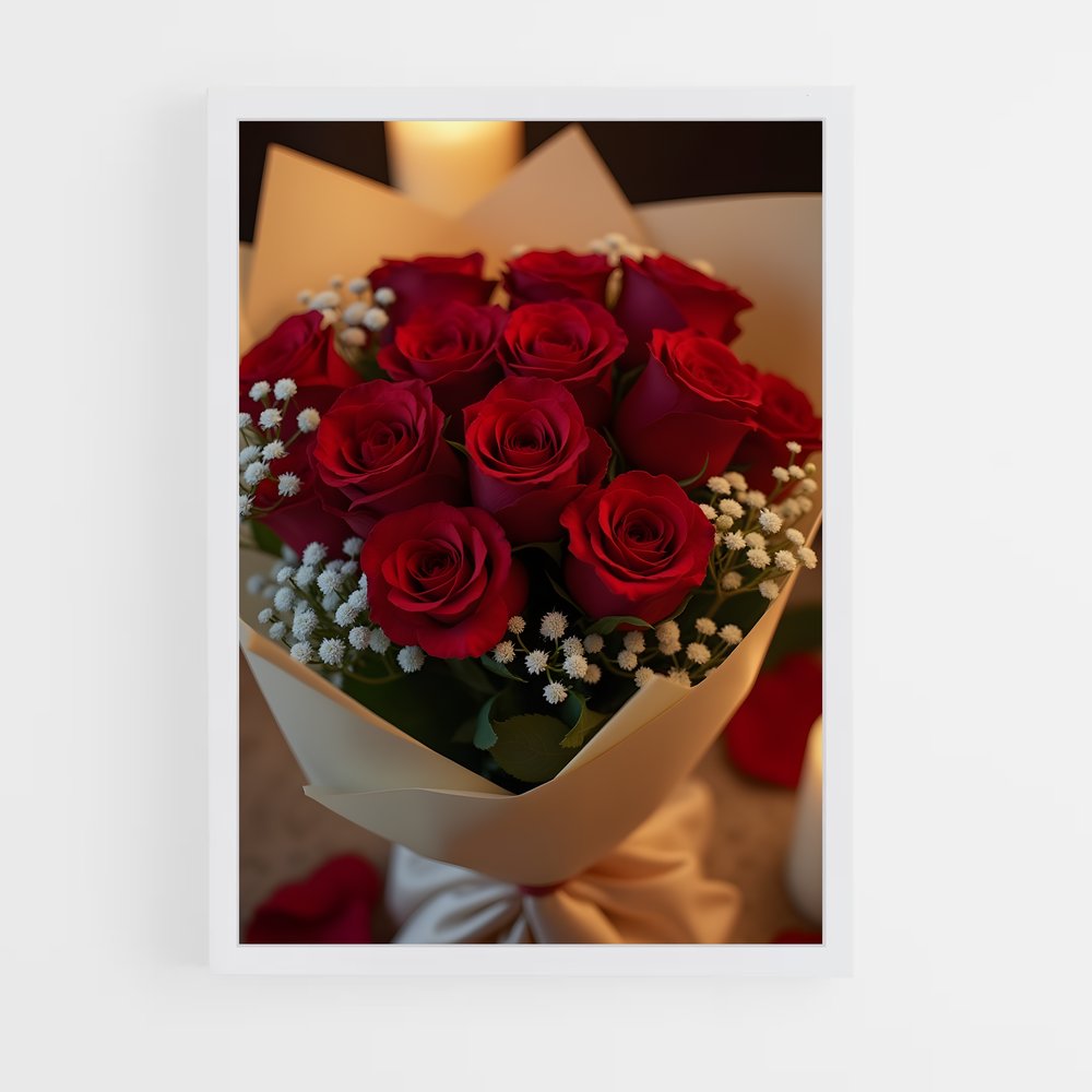 ap-rose-28 cadre Blanc
