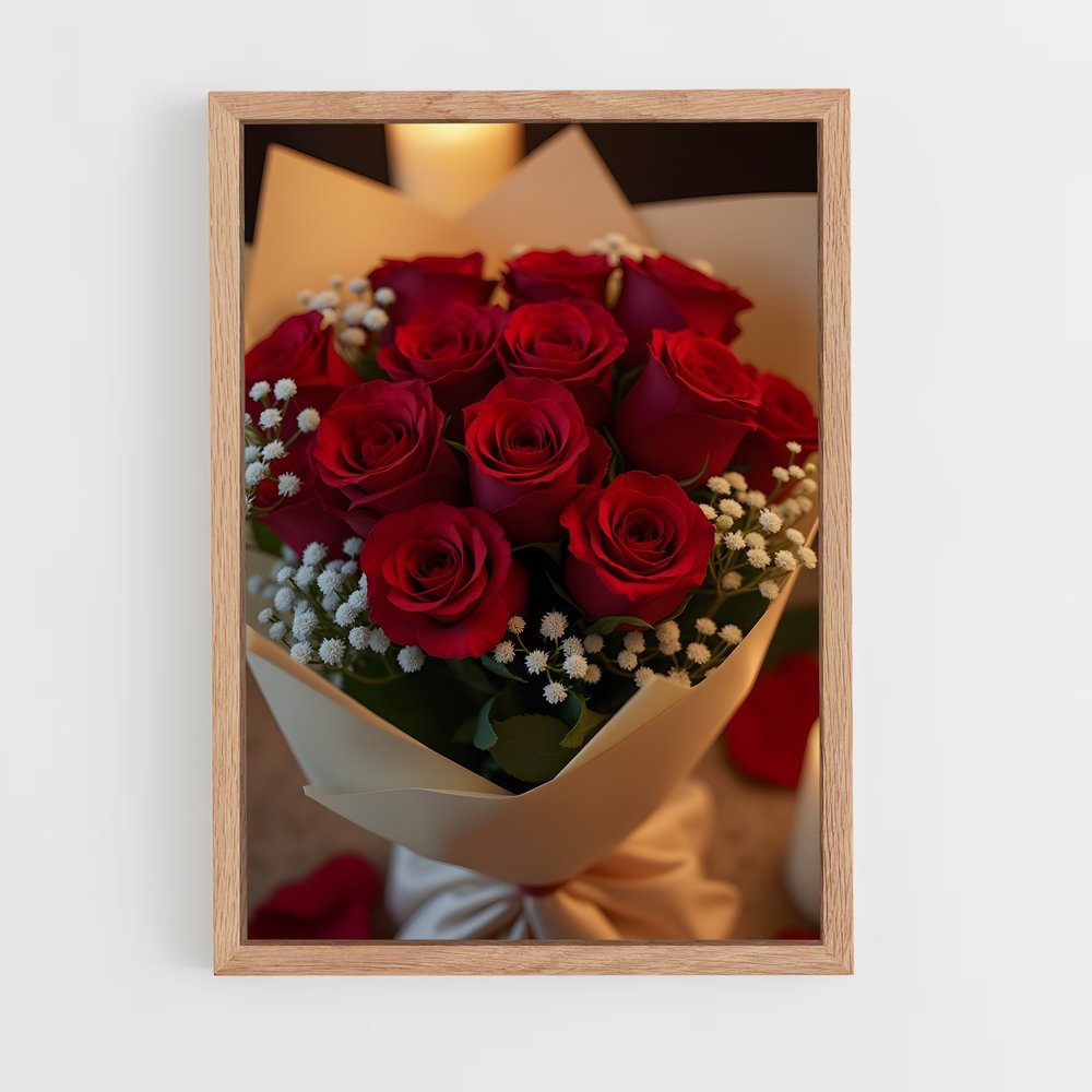 ap-rose-28 cadre Bois clair