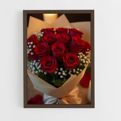 ap-rose-28 cadre Bois foncé
