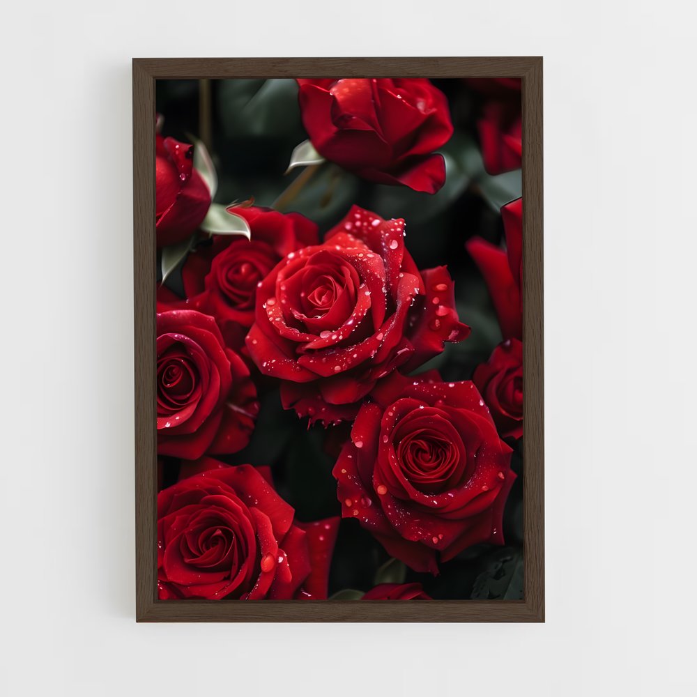 ap-rose-29 cadre Bois foncé