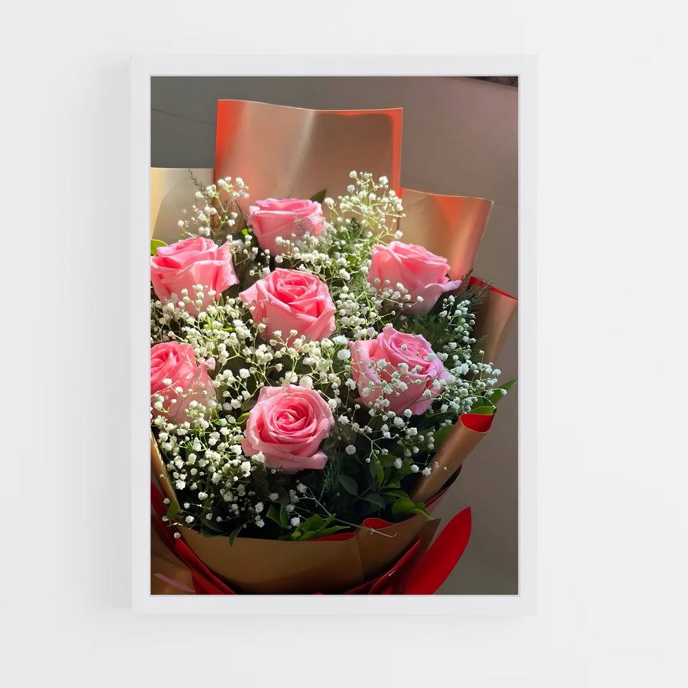 ap-rose-30 cadre Blanc