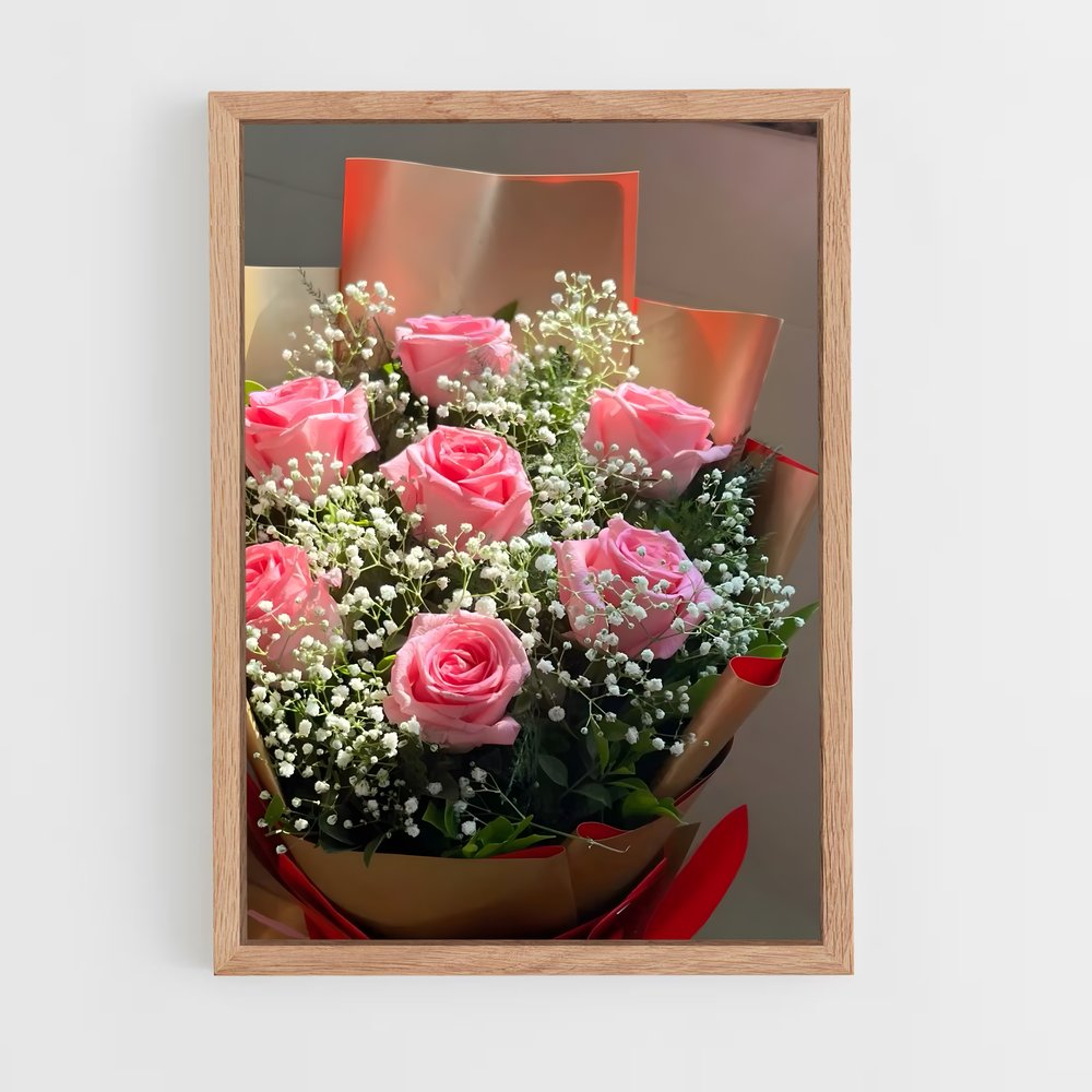ap-rose-30 cadre Bois clair