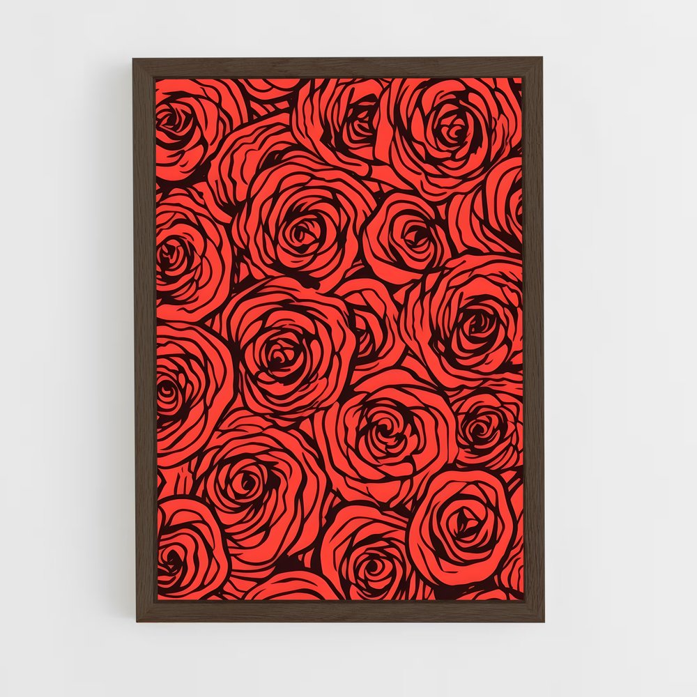 ap-rose patterns-1 cadre Bois foncé