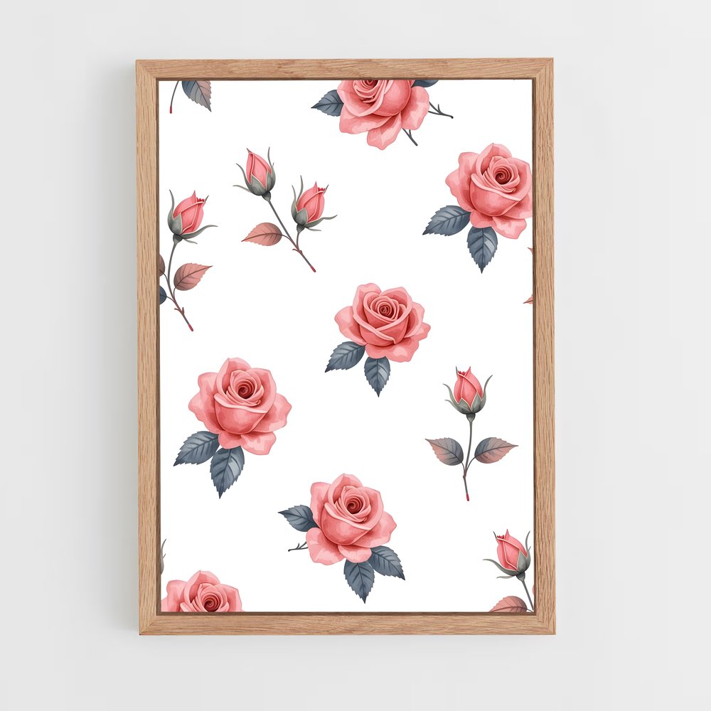 ap-rose patterns-10 cadre Bois clair