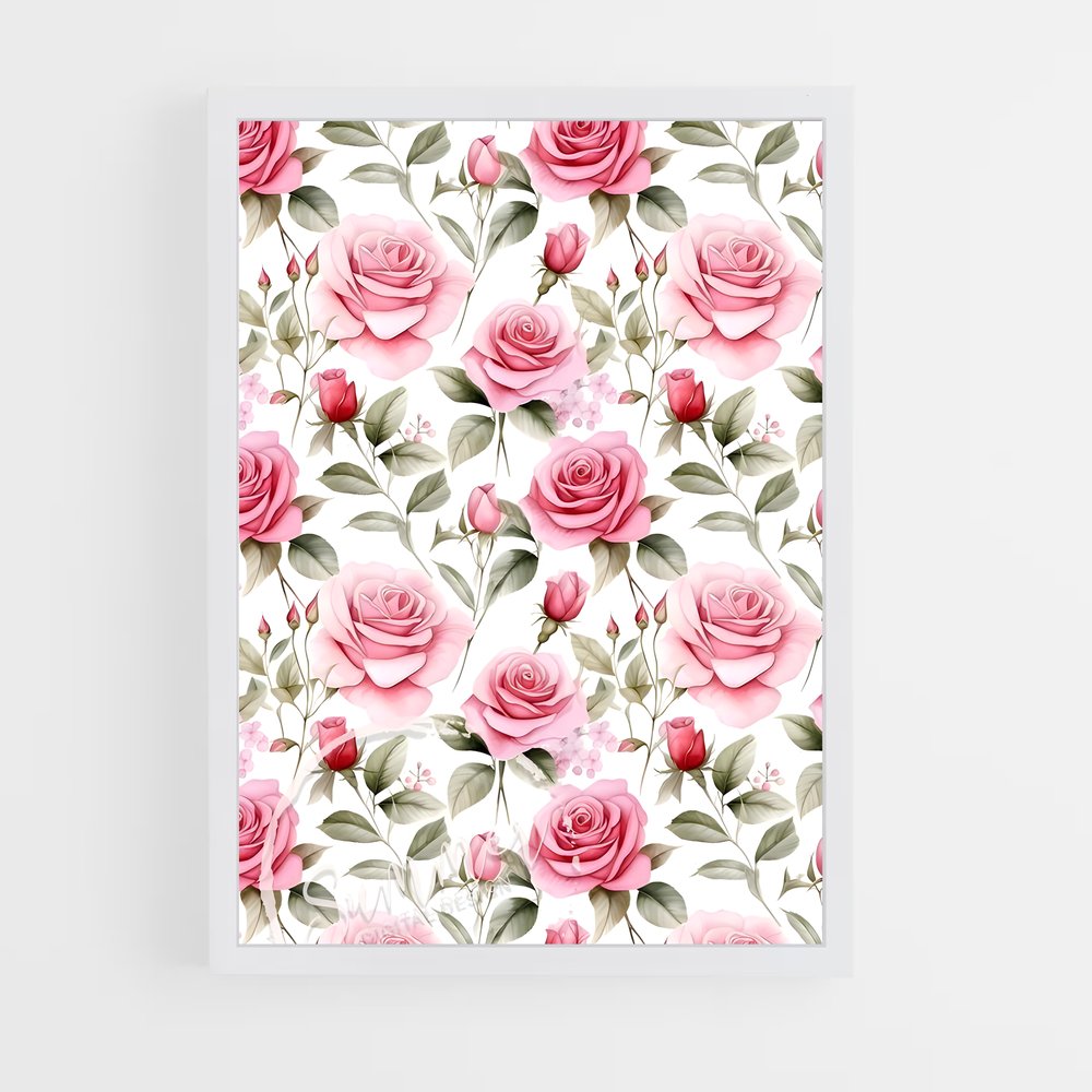 ap-rose patterns-2 cadre Blanc