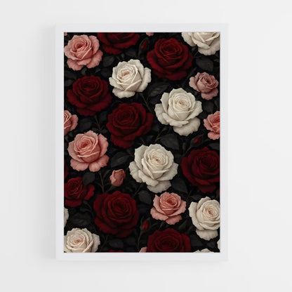 ap-rose patterns-3 cadre Blanc