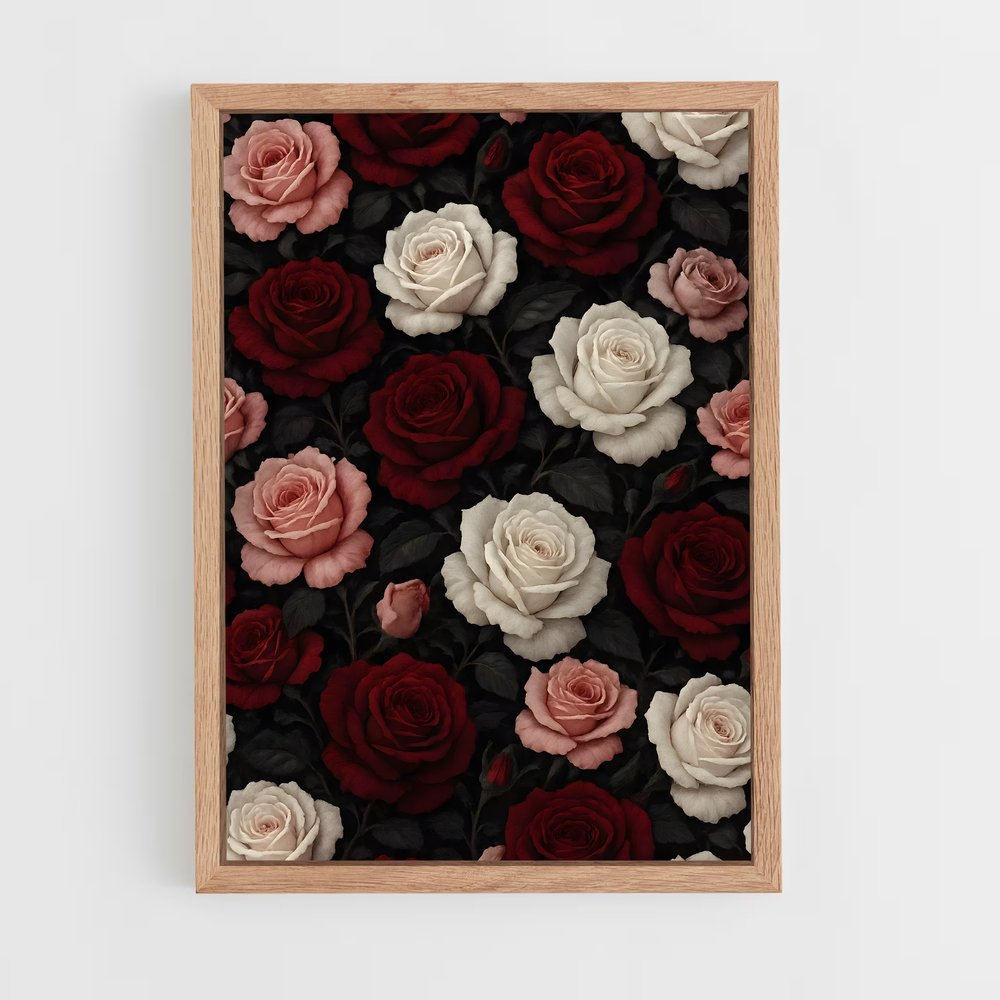 ap-rose patterns-3 cadre Bois clair