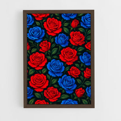 ap-rose patterns-5 cadre Bois foncé