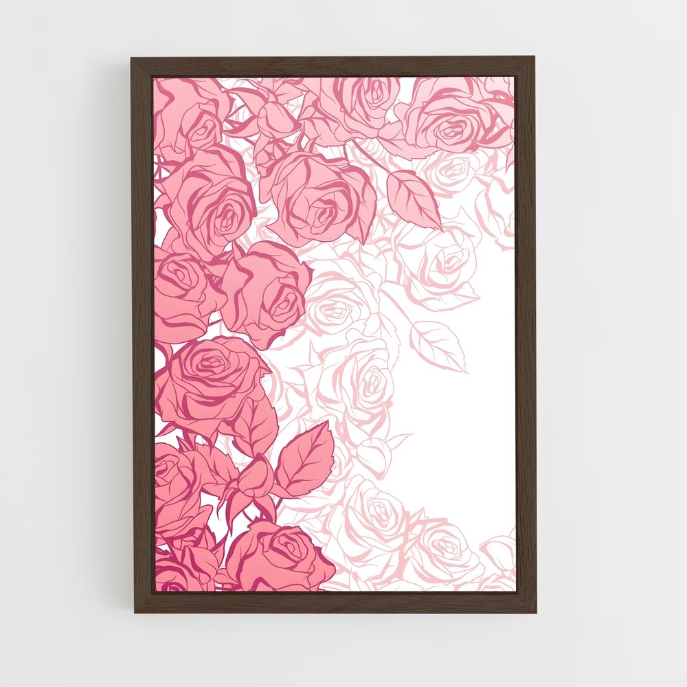 ap-rose patterns-6 cadre Bois foncé