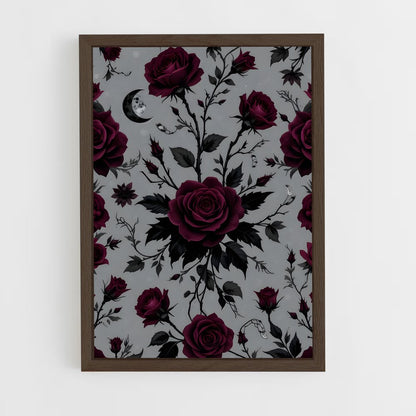 ap-rose patterns-7 cadre Bois foncé