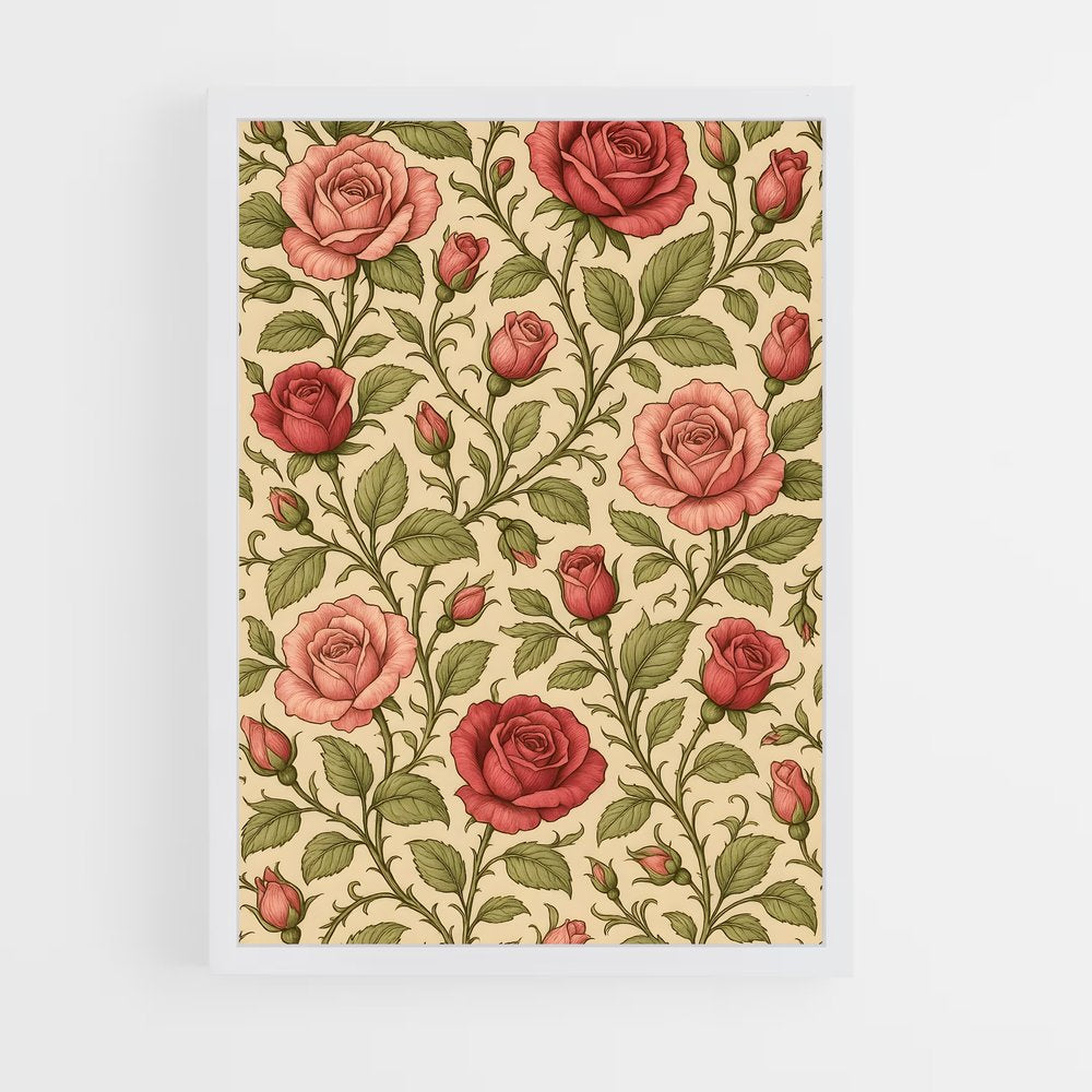 ap-rose patterns-8 cadre Blanc
