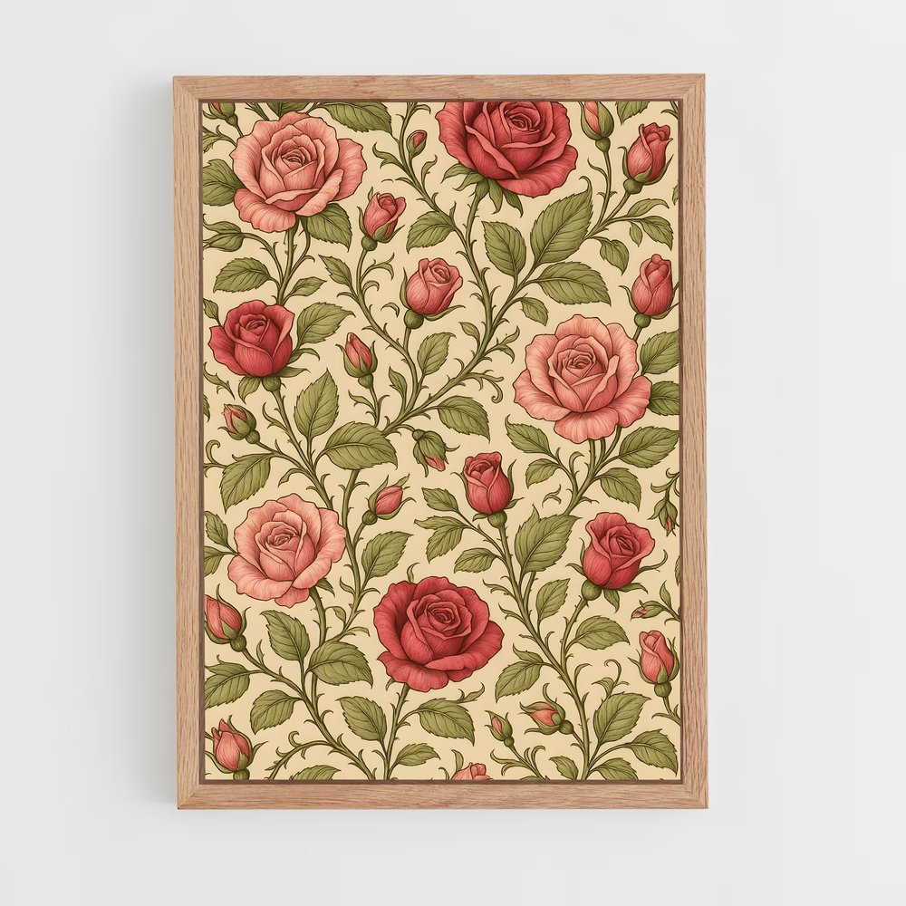 ap-rose patterns-8 cadre Bois clair