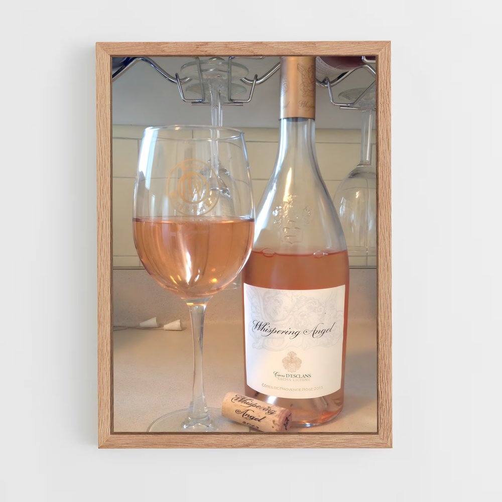 ap-rose wine-1 cadre Bois clair