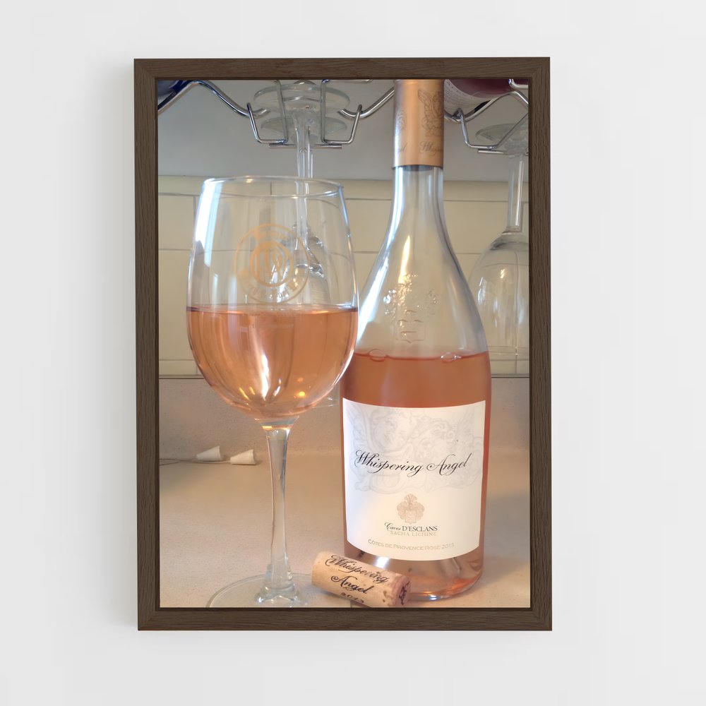 ap-rose wine-1 cadre Bois foncé