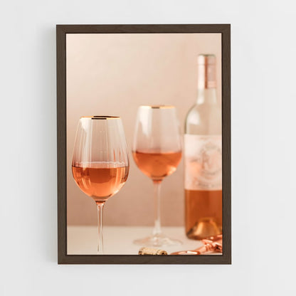 ap-rose wine-4 cadre Bois foncé