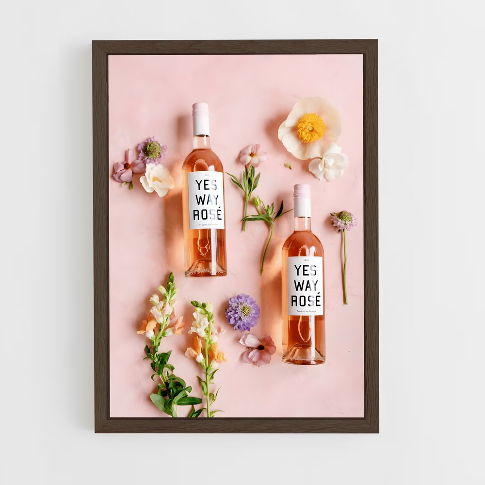 ap-rose wine-8 cadre Bois foncé