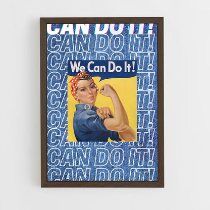 ap-rosie the riveter-2 cadre Bois foncé