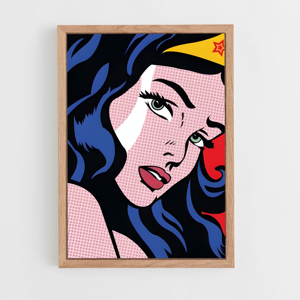 ap-roy lichtenstein-1 cadre Bois clair