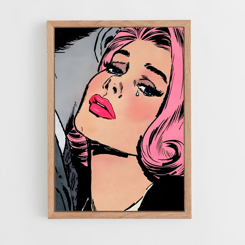 ap-roy lichtenstein-2 cadre Bois clair
