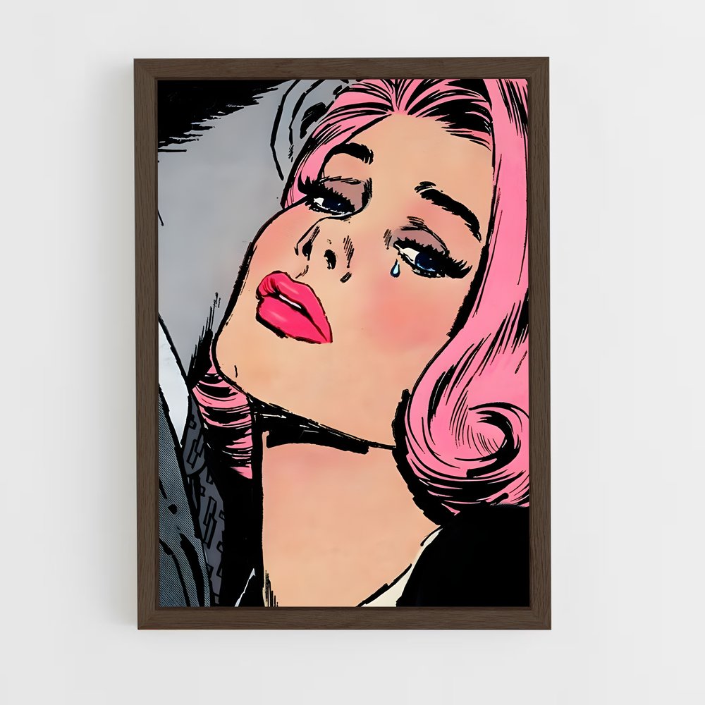 ap-roy lichtenstein-2 cadre Bois foncé