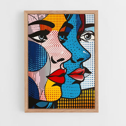 ap-roy lichtenstein-3 cadre Bois clair