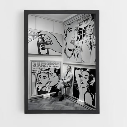 ap-roy lichtenstein-4 cadre Noir