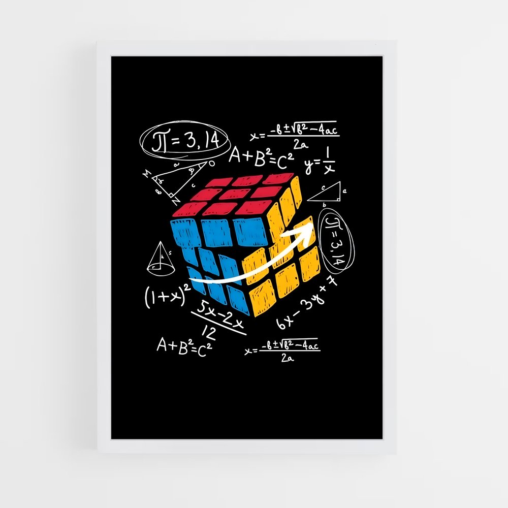 ap-rubiks cube-1 cadre Blanc