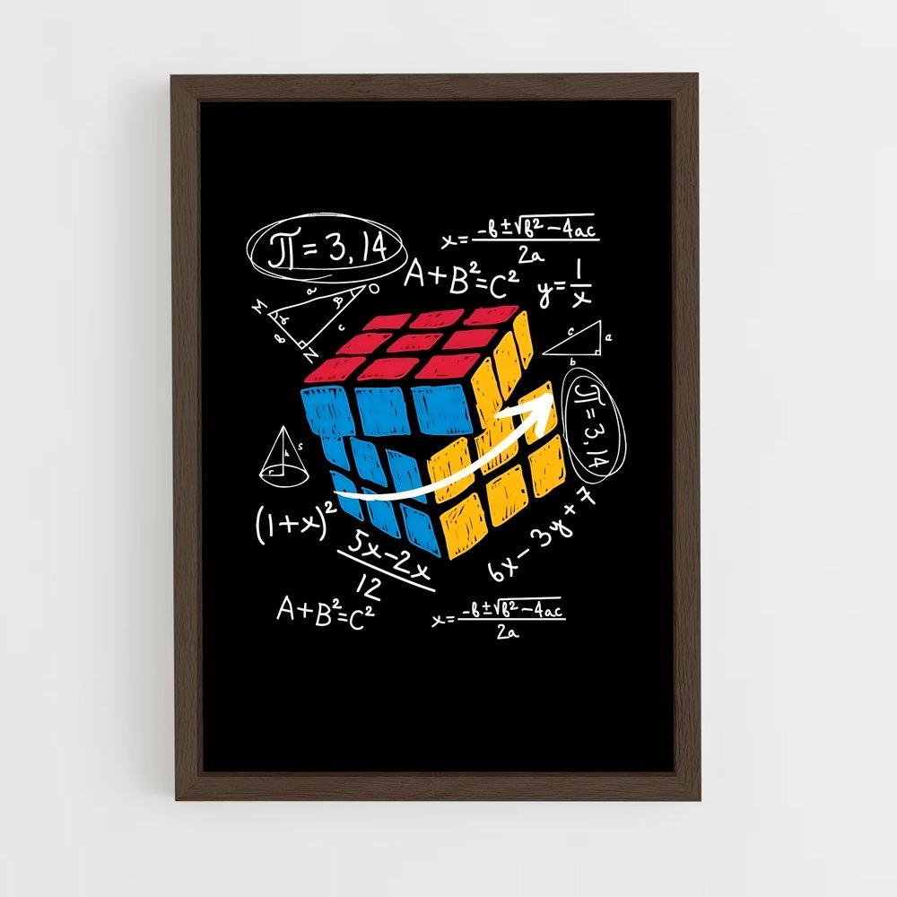 ap-rubiks cube-1 cadre Bois foncé