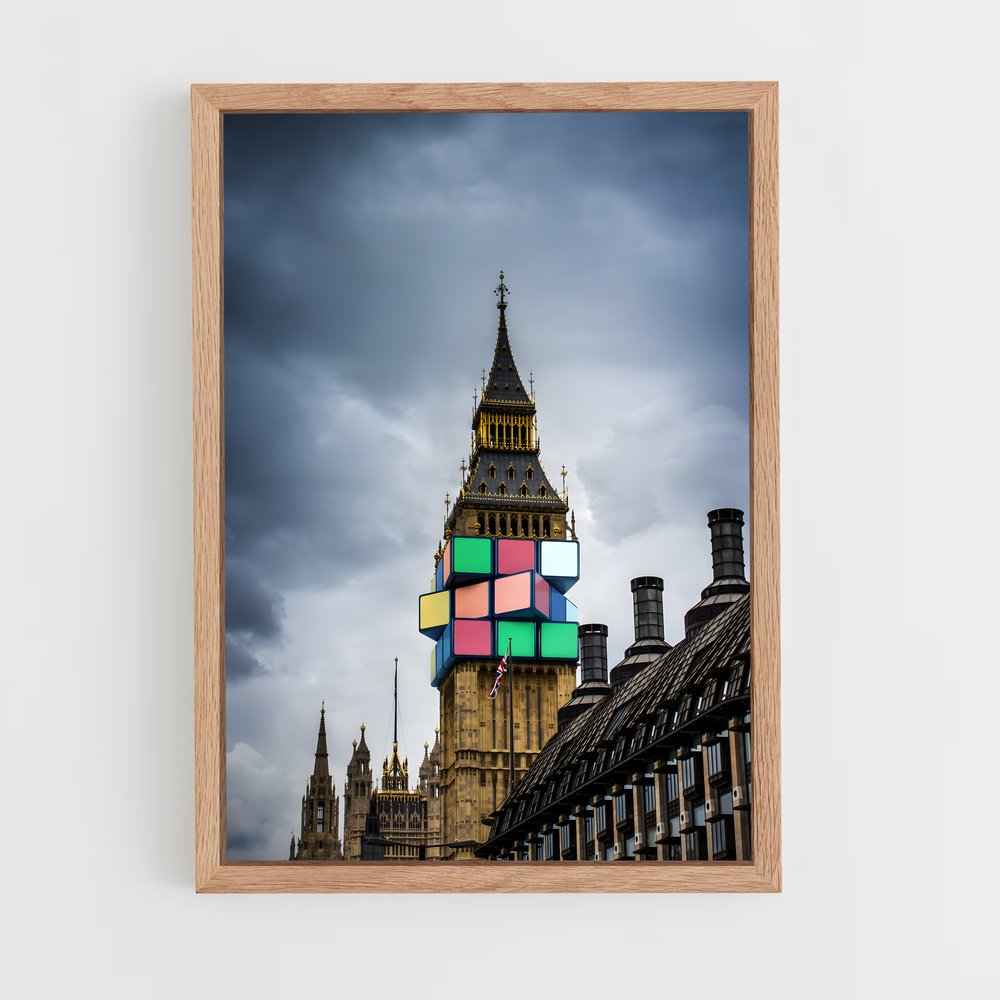 ap-rubiks cube-3 cadre Bois clair