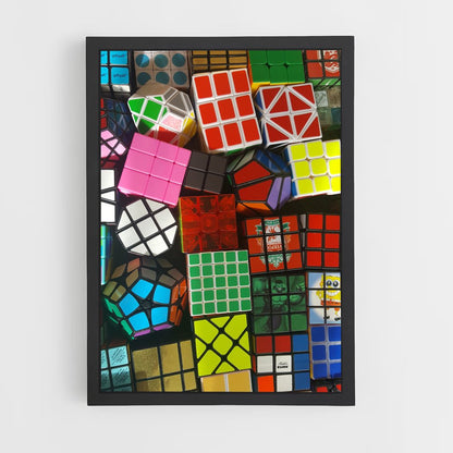 ap-rubiks cube-4 cadre Noir