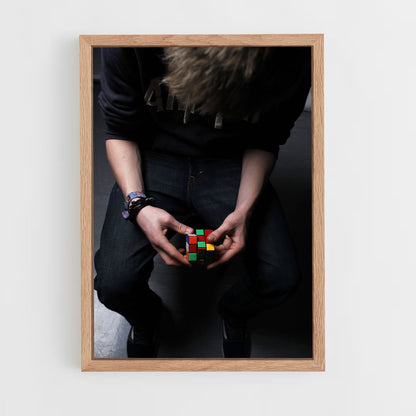 ap-rubiks cube-5 cadre Bois clair